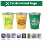 Personalized 350ml Coffee Cup Single Wall Curled 12oz SS304 Stainless Steel Beer Drinking Cup Powder Coated Tumbler Set Beer Mug