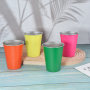 Personalized 350ml Coffee Cup Single Wall Curled 12oz SS304 Stainless Steel Beer Drinking Cup Powder Coated Tumbler Set Beer Mug