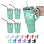 Custom 40oz Tumbler Set Inner Stainless Steel Outer Plastic Water Bottle Handle Coffee Tumbler 40 oz with 3oz Mini Shot