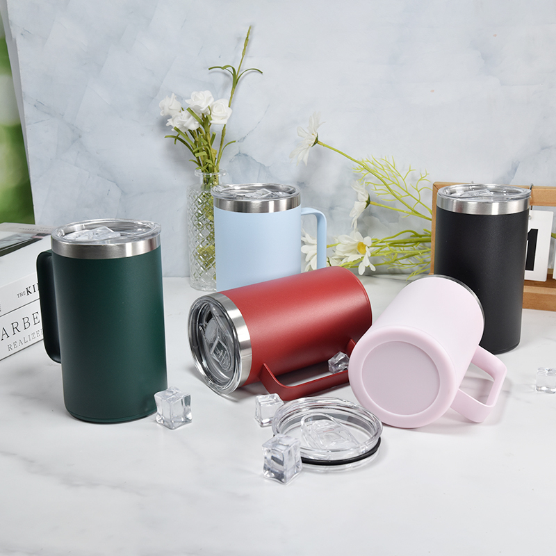 14oz Tumbler with Storage Compartment Powder Coated Travel 14oz Coffee Mug with Storage Bottom