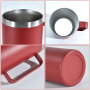 14oz Tumbler with Storage Compartment Powder Coated Travel 14oz Coffee Mug with Storage Bottom