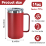 14oz Tumbler with Storage Compartment Powder Coated Travel 14oz Coffee Mug with Storage Bottom