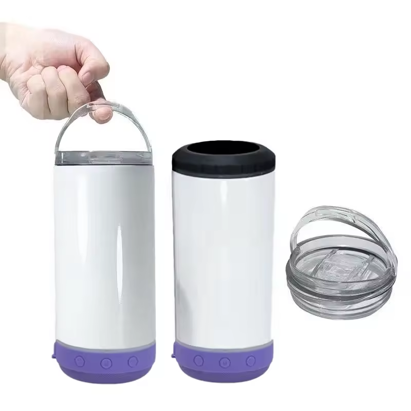 Speaker Tumbler  Wireless 16oz 4  in 1  Wireless Sublimation White Blank Speaker Tumbler for Sublimation Printing