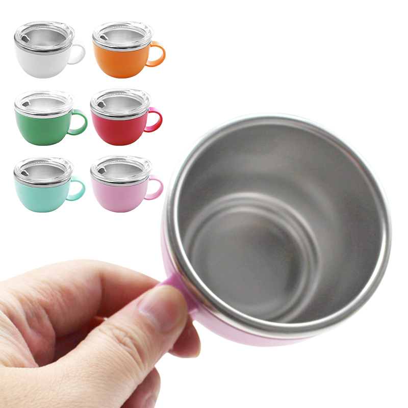 Mini 3oz Tumbler Shot Glass with Lid 3oz Plastic and Stainless Steel Tumbler Cups with Handle for Cocktail Coffee Whiskey Beer