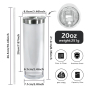 RTS 25pcs/ctn 20oz Snow Globe Tumbler Plastic Outside Sublimation Inner Stainless Steel Tumbler Pre-Drilled with Plug