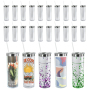 RTS 25pcs/ctn 20oz Snow Globe Tumbler Plastic Outside Sublimation Inner Stainless Steel Tumbler Pre-Drilled with Plug