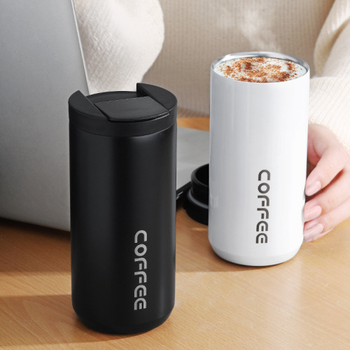 Wholesale Custom Logo 400ml 500ml Double Wall Stainless Steel Vacuum Water Bottle Travel Coffee Mug Cute Gift