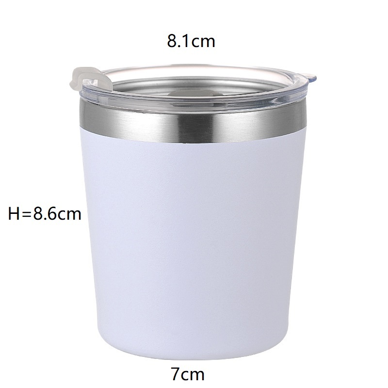 Wholesale Custom 8oz Stainless Steel Mug 304  Insulated Cup Powder Outdoor Portable Car Office Coffee Cup for Laser Engravings