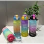 600ml Coloful Children PC Plastic Water Bottle Cute Cup for Kids Students W/ Pop Ups Drinking Mouth BAP-FREE Cartoon Astronaut