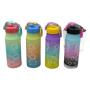 600ml Coloful Children PC Plastic Water Bottle Cute Cup for Kids Students W/ Pop Ups Drinking Mouth BAP-FREE Cartoon Astronaut