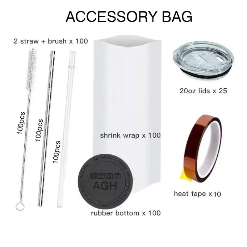 USA Warehouse Sublimation Shrink Wrap Sleeve Straight Tapered  Tumbler Mug Shrink Film Sublimation Shrink Wrap