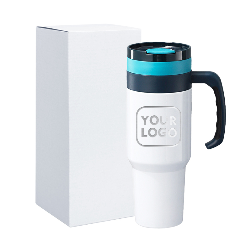 Custom 40oz Removable Handle Lids Sublimation Tumbler 32oz 40oz Insualed Double Wall Stainless Steel Travel Car Mug
