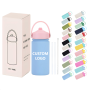 Custom logo 316L Stainless Steel Sports Water Bottle 350ml Wide Mouth Portable Handheld Contrast Color Insulated Water Bottle