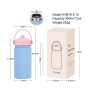 Custom logo 316L Stainless Steel Sports Water Bottle 350ml Wide Mouth Portable Handheld Contrast Color Insulated Water Bottle