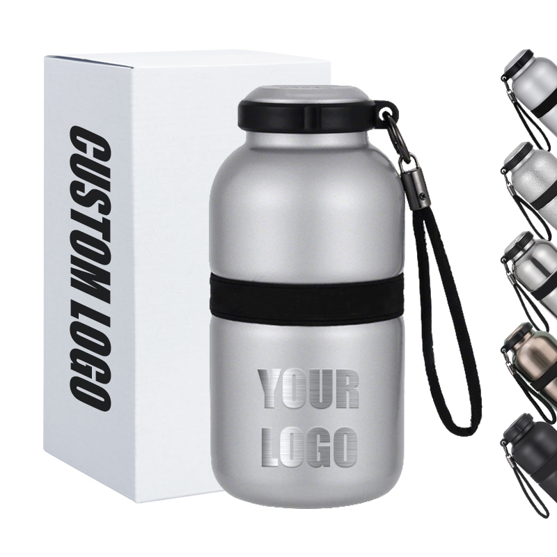 Custom 316 Stainless Steel Portable Outdoor Cycling Mountaineering Kettle Gift for Men Women for Business Annual Meetings