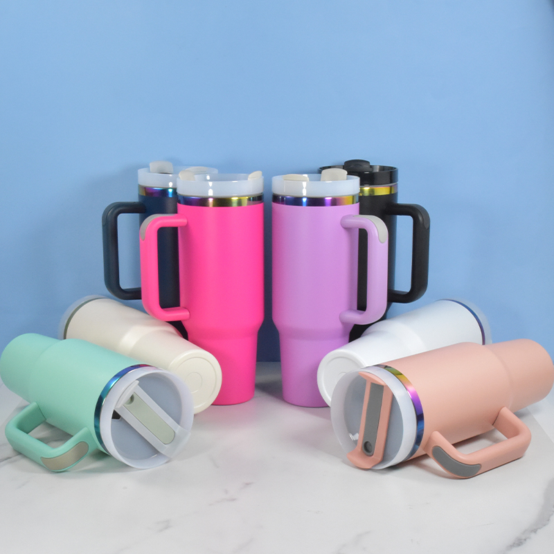Custom rainbow Tumbler Travel Mug Insulated 40oz Insulated Stainless Steel Tumbler Custom Laser Engraved Tumblers