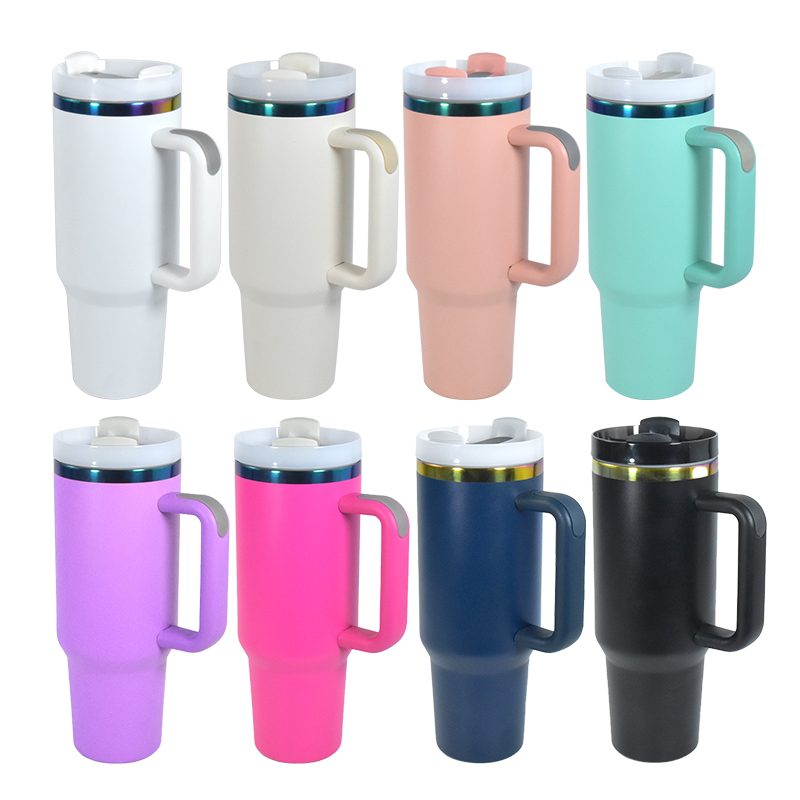 Custom rainbow Tumbler Travel Mug Insulated 40oz Insulated Stainless Steel Tumbler Custom Laser Engraved Tumblers