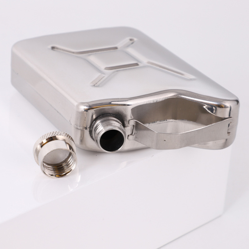 Custom 5oz Hip Flask Stainless Steel SS201 Bottle Set Whiskey Portable Jerry Can Wine Pot Men Gift Mini Water Screw Lid Flasks
