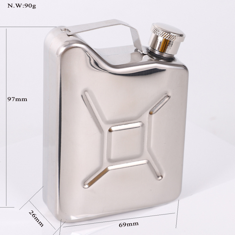 Custom 5oz Hip Flask Stainless Steel SS201 Bottle Set Whiskey Portable Jerry Can Wine Pot Men Gift Mini Water Screw Lid Flasks