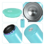 Customized 16oz Powder Coated Stainless Steel Rainbow Colors Can Tumbler With Colored Lid and Straw