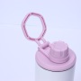 US 20oz Sublimation Insulated Water Bottle Double Wall Stainless Steel Vacuum Mug Drinking Bottle with Colored Sports Handle Lid