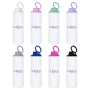 US 20oz Sublimation Insulated Water Bottle Double Wall Stainless Steel Vacuum Mug Drinking Bottle with Colored Sports Handle Lid