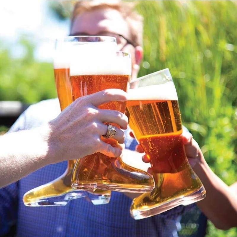 New Custom 46oz Boot Shaped Beer Glass Mug Funny Restaurants Beer Glasses Great Bachelor Party Gift