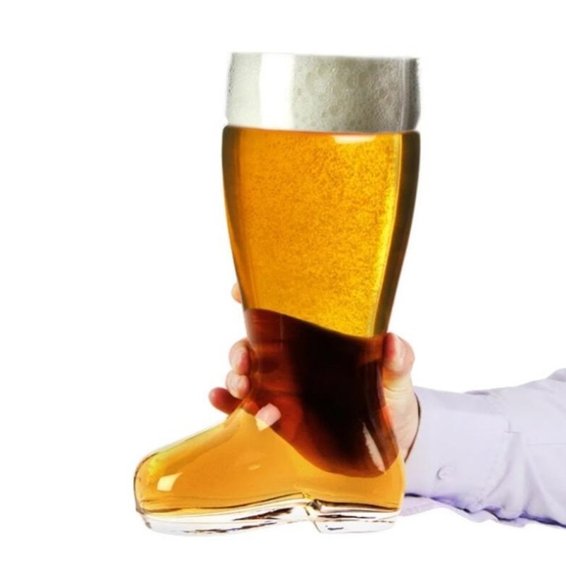 New Custom 46oz Boot Shaped Beer Glass Mug Funny Restaurants Beer Glasses Great Bachelor Party Gift
