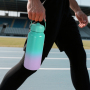 Custom 32oz Powder Coated Sports Insulated Water Bottle with Silicone Bottom 32oz Kids Water Bottle Can Keep Hot and Cold