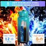 Custom 32oz Powder Coated Sports Insulated Water Bottle with Silicone Bottom 32oz Kids Water Bottle Can Keep Hot and Cold
