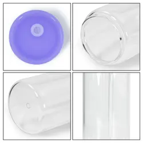 Wholesale Hot Sale New Sublimation 16oz Glass Can Drink Water  Cup Frosted clear Tumbler with Plastic Straw and Mix Color Lid