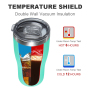 Custom logo 20oz 30oz Regular Vacuum Tumbler Stainless Steel Insulated Tumbler Cup Coffee Travel Mug Gifts With Lid