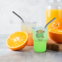 RTS US WAREHOUSE 60pcs/ctn 3oz Glasses Gradient Colored Sublimation Frosted ShotGlass Mini Tumbler with Metal Straw Plastic Lids