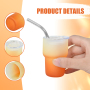 RTS US WAREHOUSE 60pcs/ctn 3oz Glasses Gradient Colored Sublimation Frosted ShotGlass Mini Tumbler with Metal Straw Plastic Lids