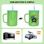 BPA Free Lid Coffee Glass Can 17oz Glitter Shimmer Glass Mug Sublimation Beer rainbow Colors Tumbler with Handle ,25pcs/ctn