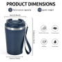 Custom Logo 12oz Personalized Inner Stainless Steel Tumbler Outder Plastic Coffee Mug Double Wall Water Drinking Bottle Low MOQ
