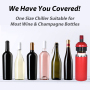 25oz Powder Coating Double Wall Stainless Steel Wine Bottle Cooler Engraving Wine Tumbler Insulated Wine Chiller Bucket