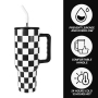 RTS 1pcs 40oz H3.0 Powder Coated Double Wall Stainless Steel Tumblers Travel Mug with Grid Printing