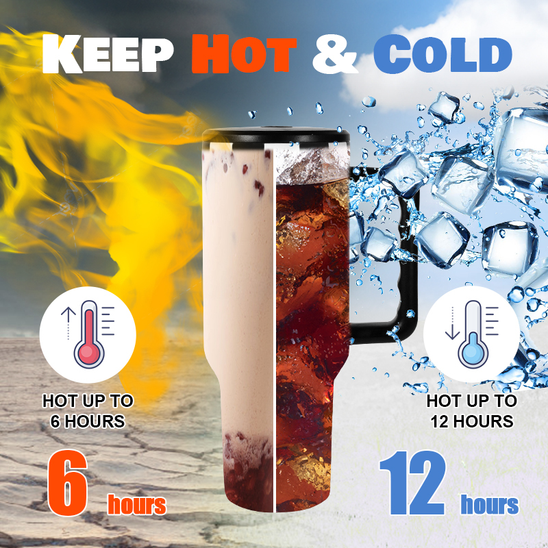 RTS 1pcs 40oz H3.0 Powder Coated Double Wall Stainless Steel Tumblers Travel Mug with Grid Printing