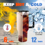 RTS 1pcs 40oz H3.0 Powder Coated Double Wall Stainless Steel Tumblers Travel Mug with Grid Printing