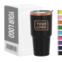 Laser Engraving Copper Gold Rainbow Plated 30oz Double Wall Stainless Steel Camping Mug Travel Coffee Tumbler Cup