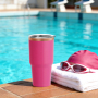 Laser Engraving Copper Gold Rainbow Plated 30oz Double Wall Stainless Steel Camping Mug Travel Coffee Tumbler Cup
