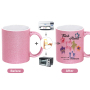 China Warehouse 11oz Sublimation DIY Blanks Glitter pink Coffee Milk Tea Ceramic Mug for Christmas New Year Gift