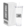Drinkware Schneekugelbecher 24 oz Acrylic Snowglobe Tumbler Paille En Plastique Snowglobe Tumbler clear Pre Drilled