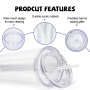 Drinkware Schneekugelbecher 24 oz Acrylic Snowglobe Tumbler Paille En Plastique Snowglobe Tumbler clear Pre Drilled