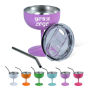 RTS China Warehouse 4oz Colored Stainless Steel Margarita Cup Cocktail Glasses Shot Wine Tumbler Vintage glassware