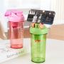 Custom Logo 700ml 900ml Plastic Shaker Bottle with Inside Protein Storage Box and One Press Multifunctional Handle Lid