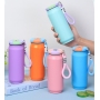 Custom Logo 500ml Cola Can Shape 304 Stainless Steel Double Wall Matte Tumbler Insulated Sport Water Bottle With Leak Proof Lids