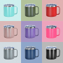 14oz Custom Logo 304 Stainless Steel Double Wall Vaccuum Insulated Camping Travel Cup Coffee Mug With Handle