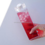 Wholesale Food Grade Plastic 500ML 16oz Transparent Colored Acrylic Milk Box Carton Shaped Water Bottle with Lid 1000ml